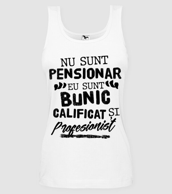 Bunicul profesionist model alb pe tricou