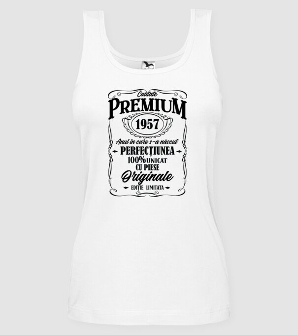 calitate premium -1957 - anul în care s-a născut - perfecțiunea - 100% unicat, cu piese originale, ediție limitată model alb pe tricou