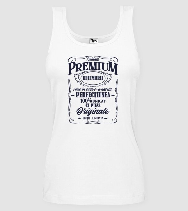 calitate premium -decembrie- anul în care s-a născut - perfecțiunea - 100% unicat, cu piese originale, ediție limitată model alb pe tricou