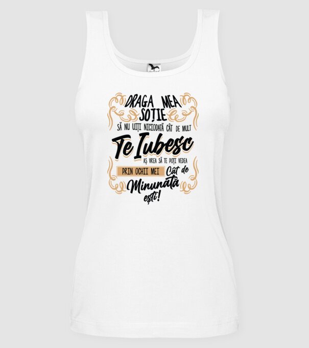 Cât de minunată ești model alb pe tricou