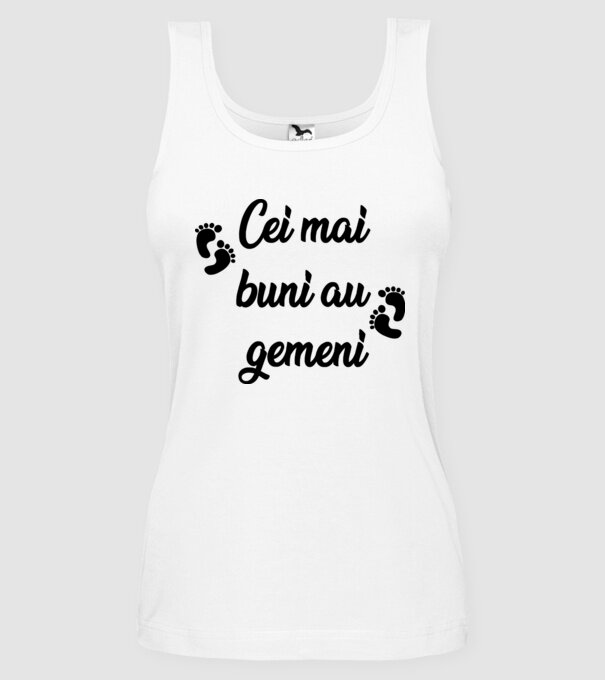Cei mai buni au gemeni model alb pe tricou