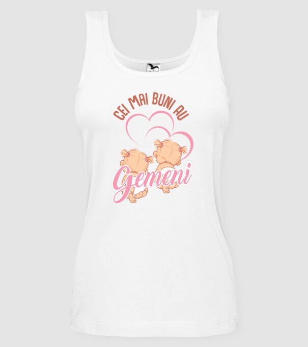 Cei mai buni au gemeni model alb pe tricou