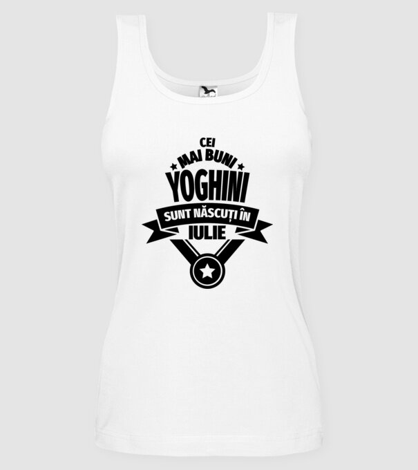 Cei mai buni yoghini sunt născuți în iulie model alb pe tricou