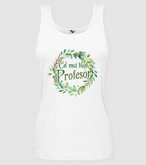 Cel mai bun profesor model alb pe tricou
