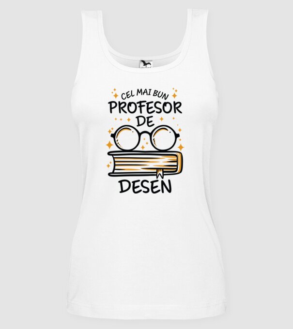 Cel mai profesor de desen model alb pe tricou