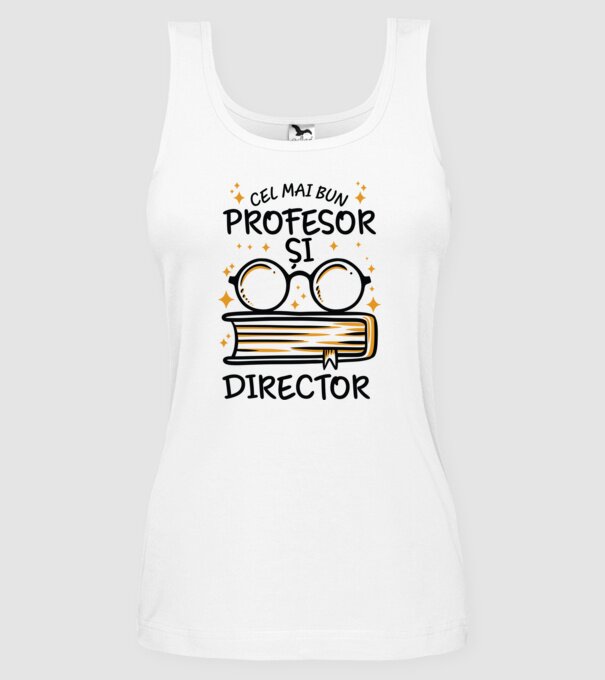Cel mai profesor director model alb pe tricou