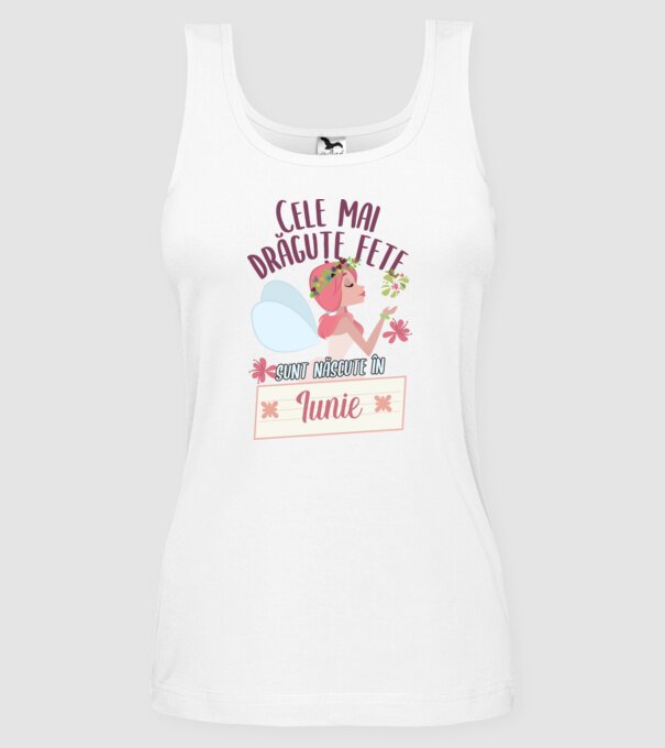 Cele mai drăguțe fete sunt născute în iunie. model alb pe tricou