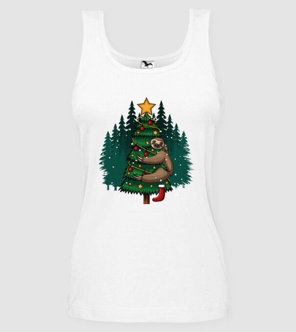 Christmas model alb pe tricou
