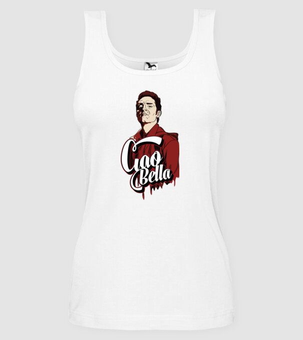 ciao bella berlin model alb pe tricou