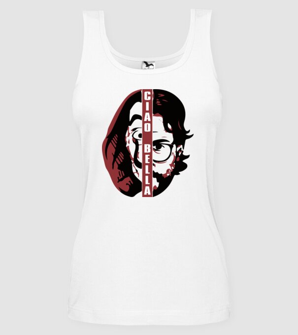 ciao bella professor model alb pe tricou