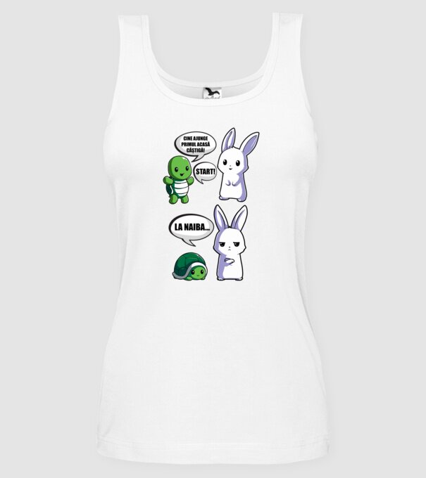 cine ajunge primul acasă câștigă! - start! - la naiba... model alb pe tricou