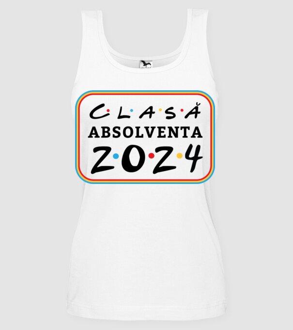 Clasă absolventă friends model alb pe tricou