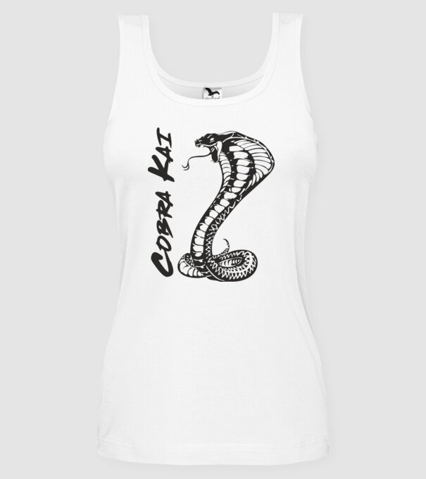 cobra kai black model alb pe tricou