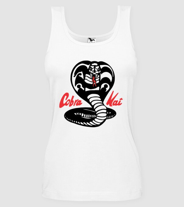 cobra kai classic logo model alb pe tricou