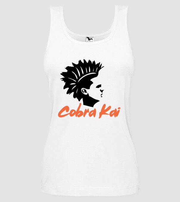 cobra kai punk model alb pe tricou