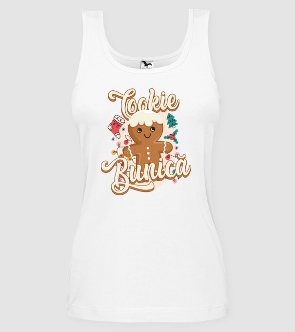 Cookie bunică model alb pe tricou