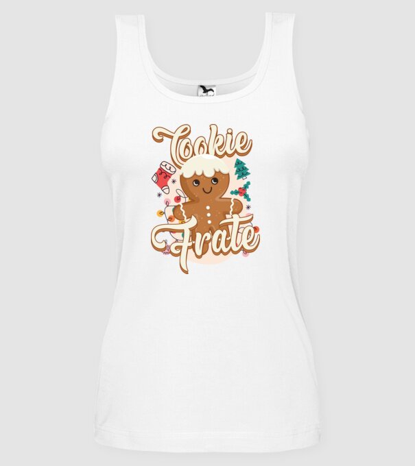 Cookie frate model alb pe tricou