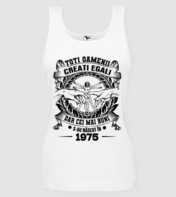 Da Vinci 50 1975 model alb pe tricou