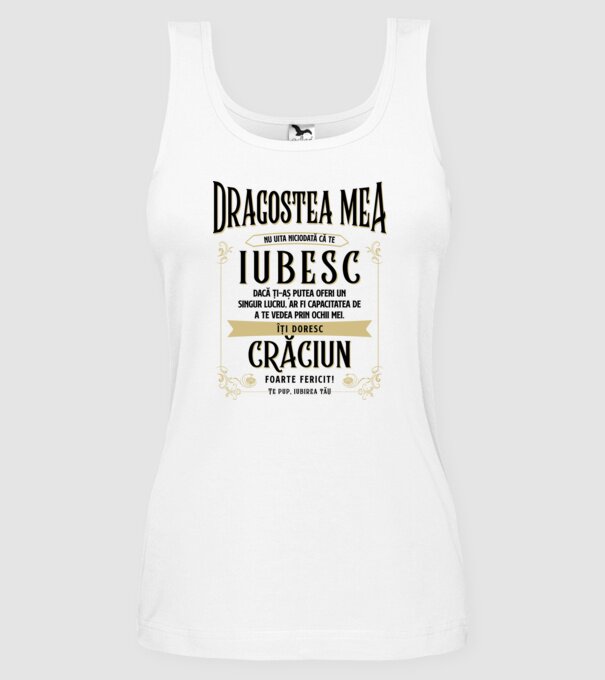 Dragostea mea model alb pe tricou