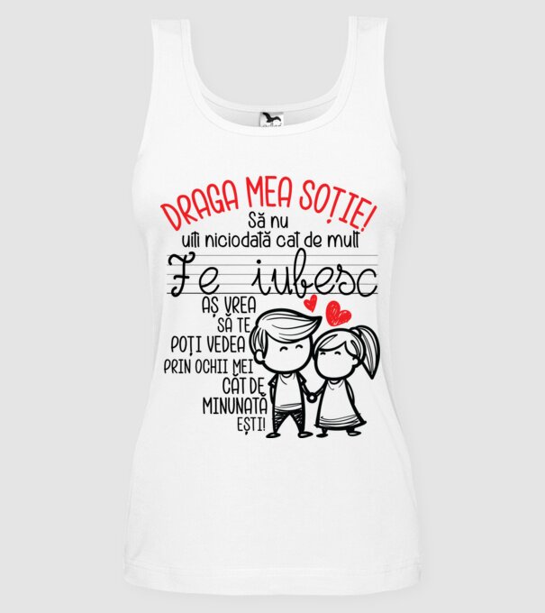 dragul meu soț javitott2411 model alb pe tricou