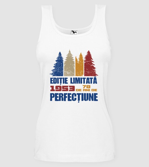 Ediție limitată 1953 - 70 de ani de perfecțiune model alb pe tricou