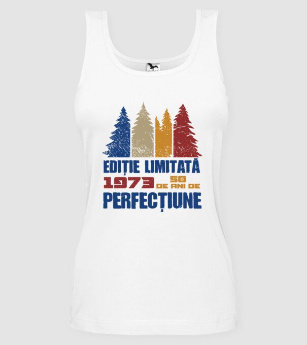 Ediție limitată 1973 - 50 de ani de perfecțiune model alb pe tricou