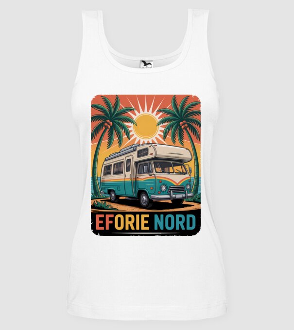 Eforie Nord model alb pe tricou