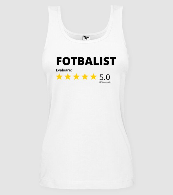 Evaluare 5 FOTBALIST model alb pe tricou