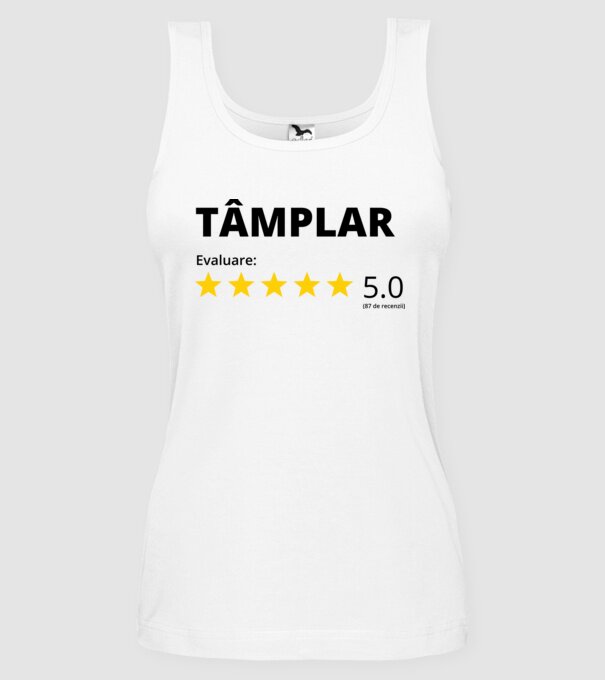 Evaluare - TÂMPLAR model alb pe tricou