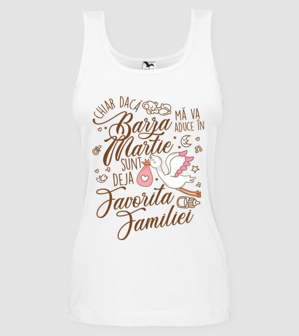 Favorita familiei MARTIE model alb pe tricou