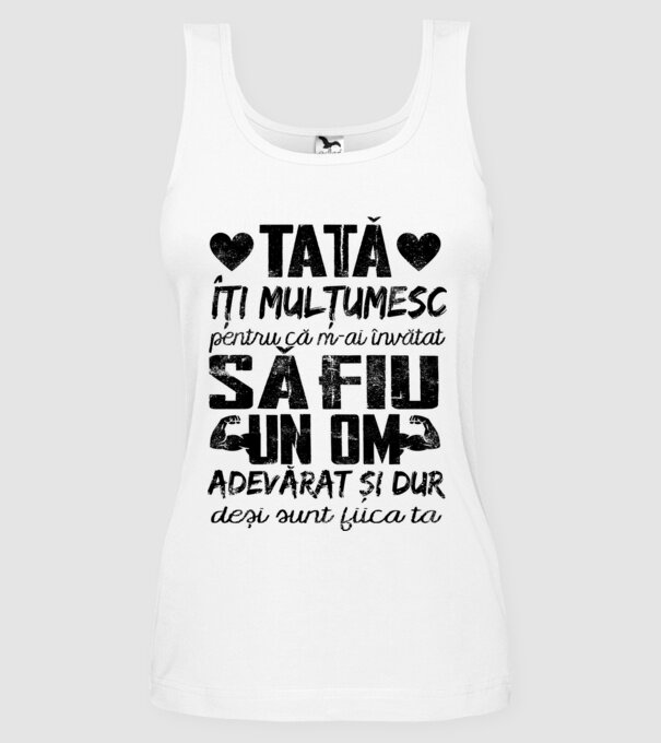 fiică crescută ca fiu Alb model alb pe tricou