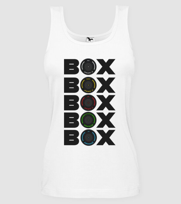 Forma1 box model alb pe tricou