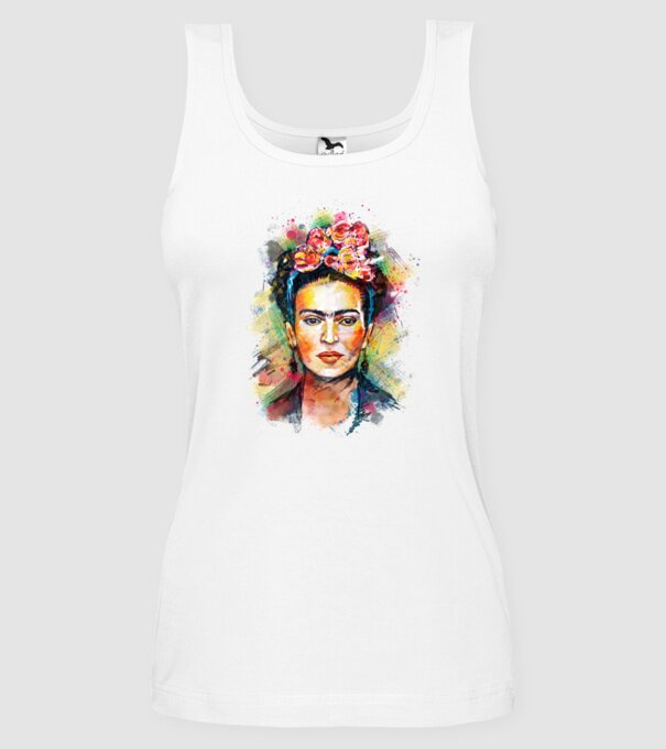 Frida Kahlo model alb pe tricou