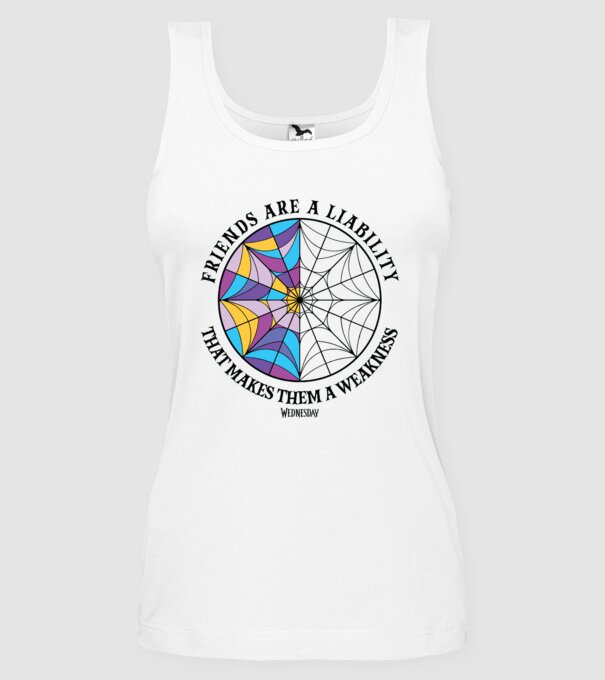 Friends are liability model alb pe tricou