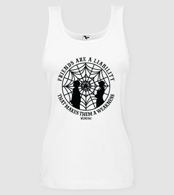 Friends are liability model alb pe tricou