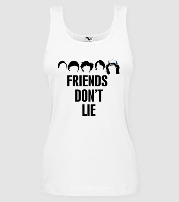 friends dont lie stranger things model alb pe tricou