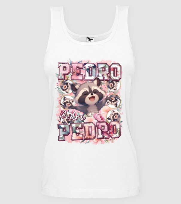 Girly Pedro model alb pe tricou