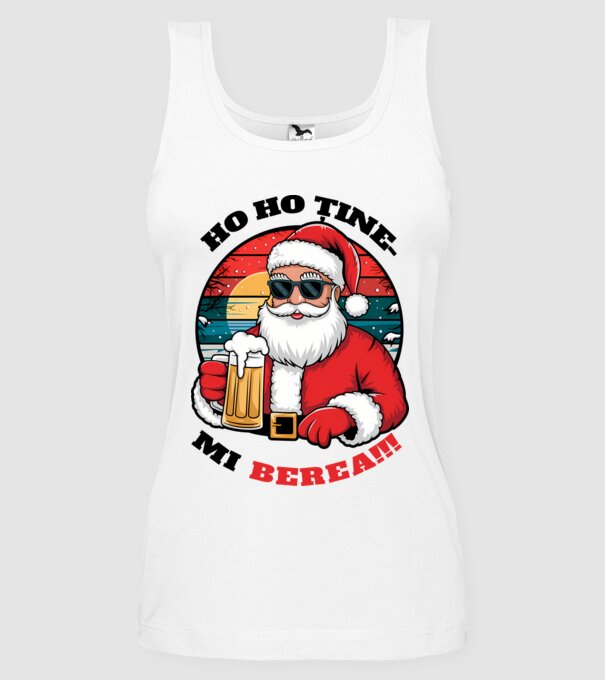 Ho ho ține mi berea! alb model alb pe tricou