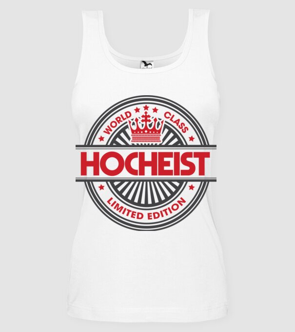 hocheist model alb pe tricou