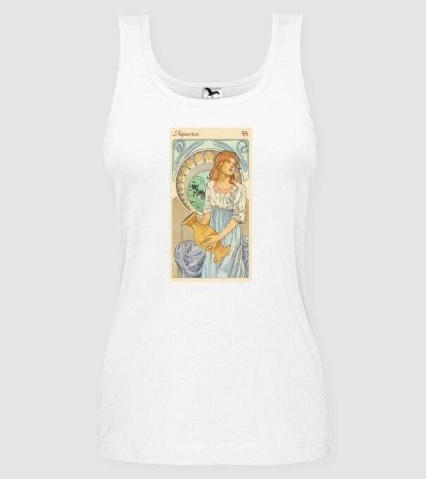 Horoscop Tarot VARSATOR model alb pe tricou