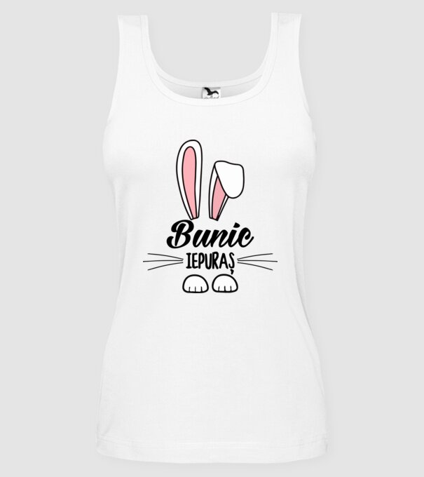 iepuraș bunic model alb pe tricou