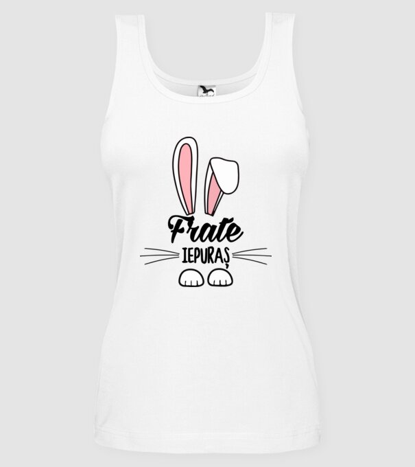 iepuraș frate model alb pe tricou