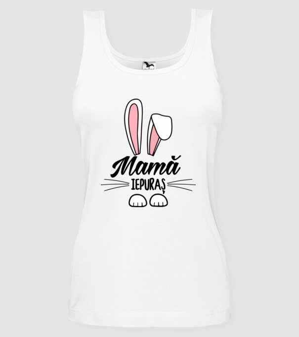 iepuraș mamă model alb pe tricou