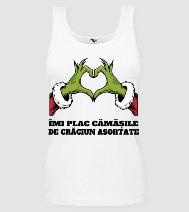 Îmi plac cămășile de crăciun asortate alb model alb pe tricou