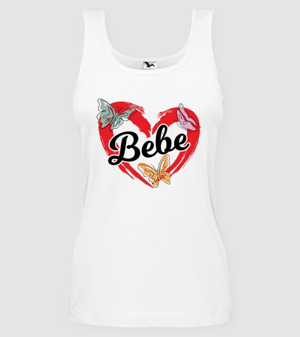 Bebe model alb pe tricou