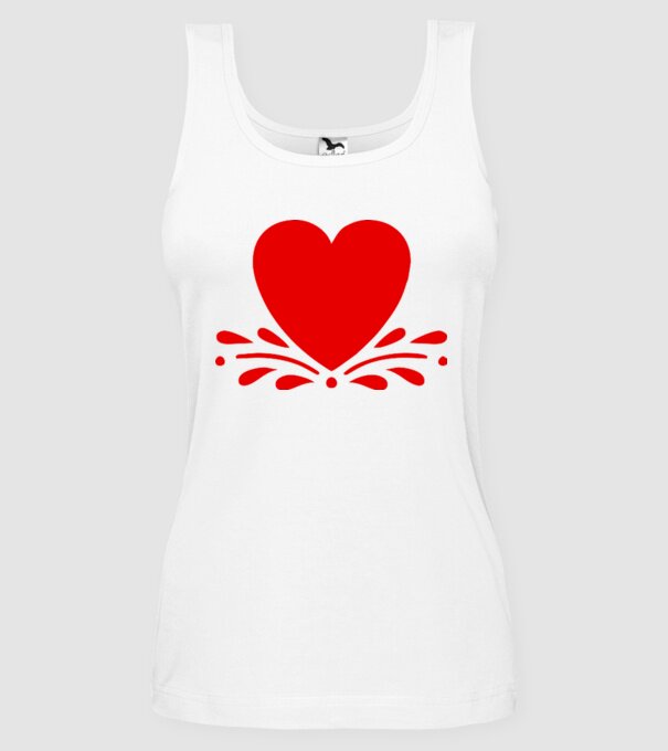 inimă Valentine model alb pe tricou