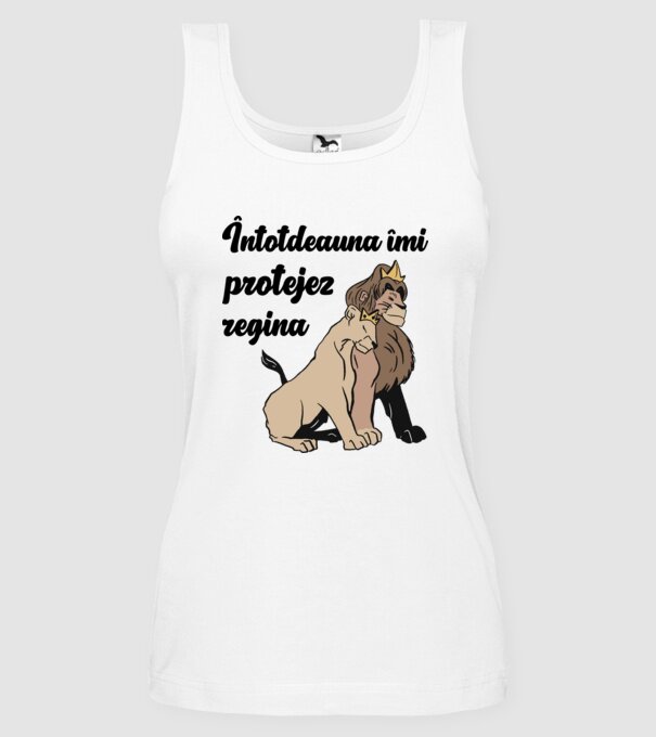 Întotdeauna îmi protejez regina model alb pe tricou