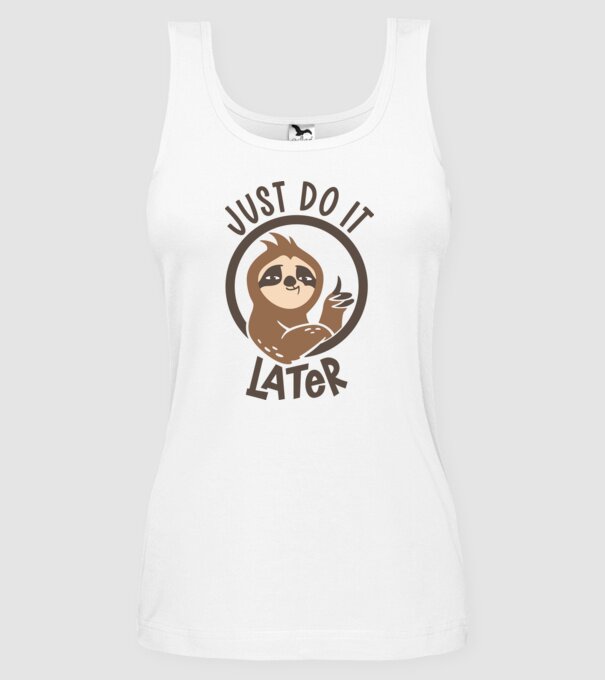 Just do it model alb pe tricou