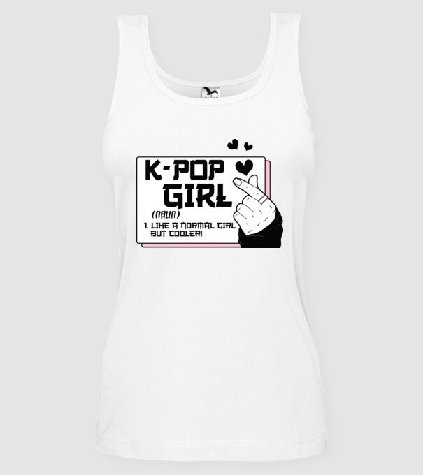 K-POP FANGIRL model alb pe tricou