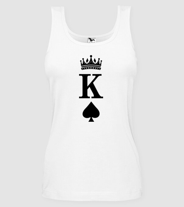 King model alb pe tricou